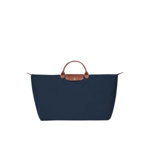 Bolsos De Viaje Longchamp Xl Recycled canvas Azul Marino | 026495IRL