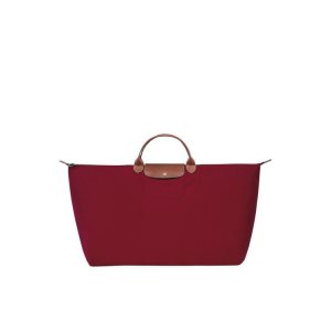 Bolsos De Viaje Longchamp Xl Recycled canvas Rojas | 380251KFM