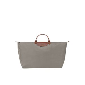 Bolsos De Viaje Longchamp Xl Turtledove Recycled canvas Gris | 985102VDP