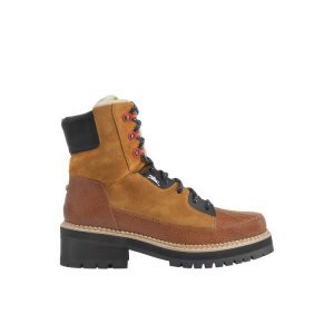 Boots & Booties Longchamp Low Cuero Marrones | 174983EXM
