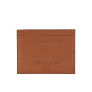 Cardholders & Coin Purses Longchamp Caramel Cuero Marrones | 450897HTB