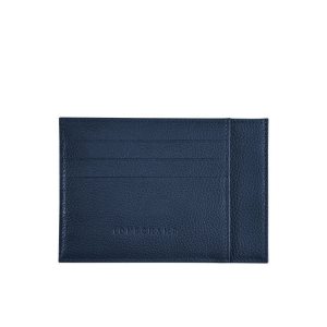 Cardholders & Coin Purses Longchamp Card Cuero Azul Marino | 456273DHE