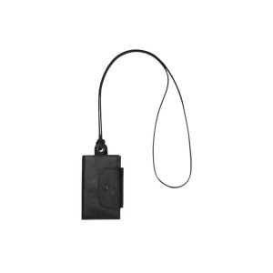 Cardholders & Coin Purses Longchamp Card With Necklace Cuero Negras | 541327OXC