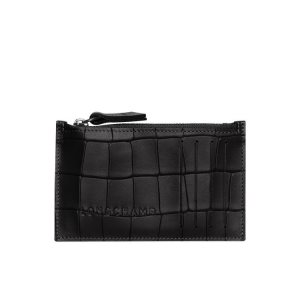 Cardholders & Coin Purses Longchamp Cuero Negras | 137059CGA