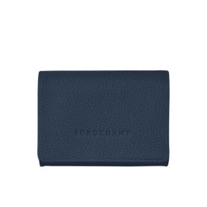 Cardholders & Coin Purses Longchamp Cuero Azul Marino | 178905XMU