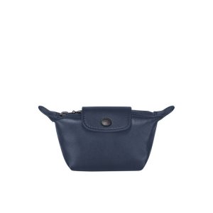 Cardholders & Coin Purses Longchamp Cuero Azul Marino | 258137RJH