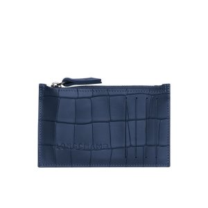 Cardholders & Coin Purses Longchamp Cuero Azul Marino | 317286VPS