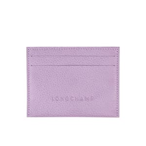 Cardholders & Coin Purses Longchamp Cuero Moradas | 583901CWI