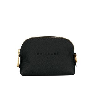 Cardholders & Coin Purses Longchamp Cuero Negras | 821039GLK