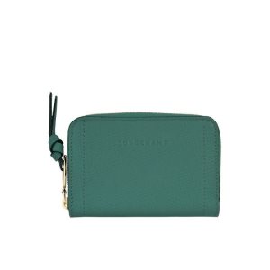Cardholders & Coin Purses Longchamp Cuero Gris Verde | 869124RTW