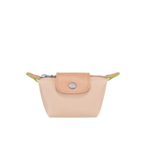 Cardholders & Coin Purses Longchamp Flowers Recycled canvas Rosas Claro | 631057WOB