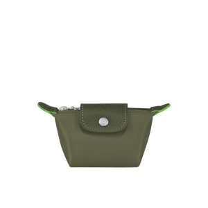 Cardholders & Coin Purses Longchamp Forest Recycled canvas Verde | 681952AIU
