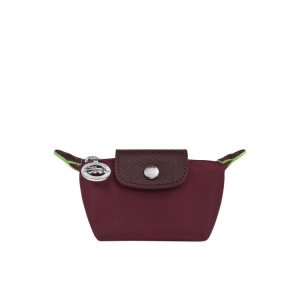Cardholders & Coin Purses Longchamp Recycled canvas Burdeos | 124568CBE