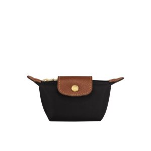 Cardholders & Coin Purses Longchamp Recycled canvas Negras | 469015INO