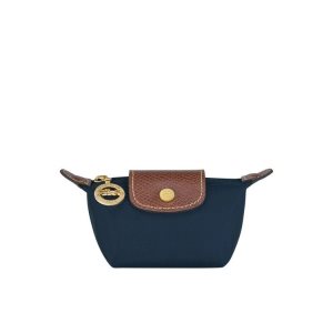 Cardholders & Coin Purses Longchamp Recycled canvas Azul Marino | 718623STQ
