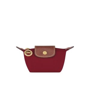 Cardholders & Coin Purses Longchamp Recycled canvas Rojas | 843527ZFH