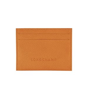 Cardholders & Coin Purses Longchamp Saffron Cuero Naranjas | 769584FLP