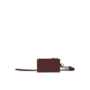Cardholders & Coin Purses Longchamp With Necklace Cuero Rojas | 082176PGN