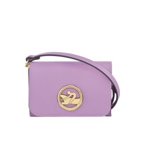 Cardholders & Coin Purses Longchamp With Cuero Moradas | 680159IVX