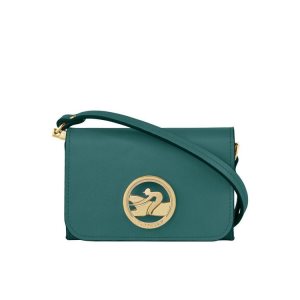 Cardholders & Coin Purses Longchamp With Cuero Gris Verde | 702498JCG