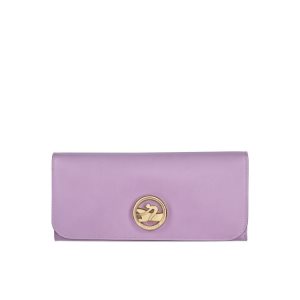 Carteras Longchamp Long Continental Cuero Moradas | 194675BIM