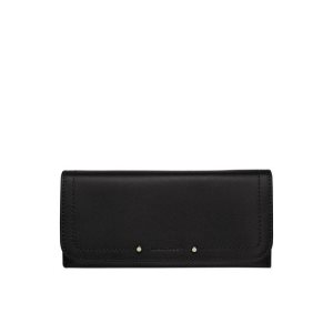 Carteras Longchamp Long Continental Cuero Negras | 208943NPE