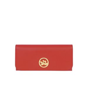 Carteras Longchamp Long Continental Cuero Naranjas | 793254JND