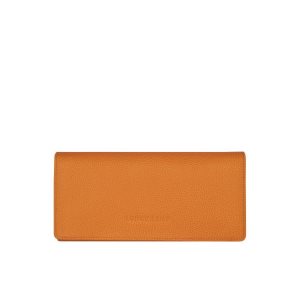 Carteras Longchamp Long Continental Saffron Cuero Naranjas | 607245PJS