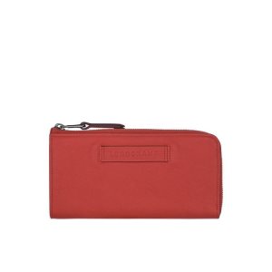 Carteras Longchamp Long With Zip Around Terracotta Cuero Naranjas | 094765RON