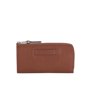 Carteras Longchamp Long With Zip Around Cuero Marrones | 437526WSY