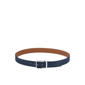 Cinturones Longchamp Cuero Azul Marino | 786015WYC