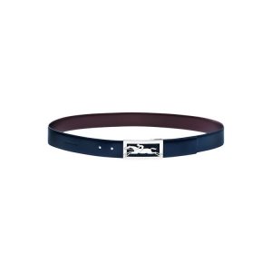 Cinturones Longchamp Cuero Azul Marino Burdeos | 156742SDM