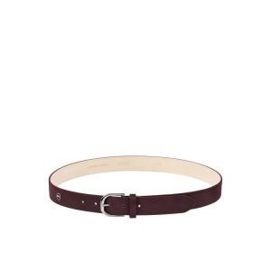 Cinturones Longchamp Cuero Burdeos | 847132YVS
