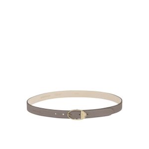 Cinturones Longchamp Cuero Gris Marrones | 726098QEA