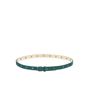 Cinturones Longchamp Cuero Gris Verde | 517920WES