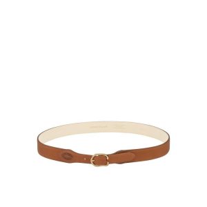 Cinturones Longchamp Cuero Marrones | 617348ASG