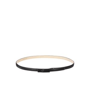 Cinturones Longchamp Cuero Negras | 607382EKZ