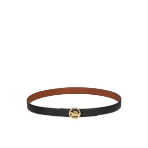 Cinturones Longchamp Cuero Negras Marrones | 075169BWN