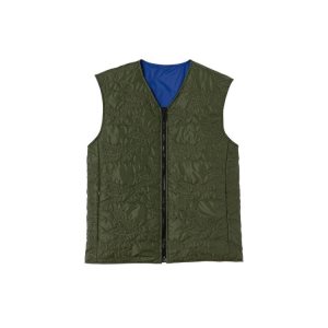 Coats & Jackets Longchamp Reversible Vest Other Kaki Azules | 341268PIC