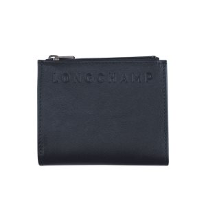 Compact Wallets Longchamp Cuero Azules | 170952AWP
