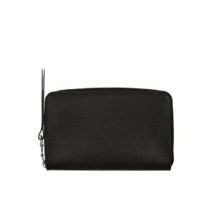 Compact Wallets Longchamp Lona Negras | 138045YDS
