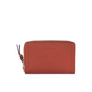 Compact Wallets Longchamp Marmelade Cuero Naranjas | 689302LYZ