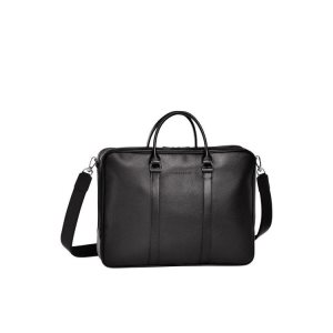 Document Holders Longchamp Briefcase L Cuero Negras | 197630HEB