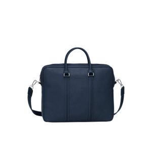 Document Holders Longchamp Briefcase M Cuero Azul Marino | 041982CPK