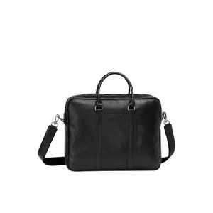 Document Holders Longchamp Briefcase M Cuero Negras | 190724DNU