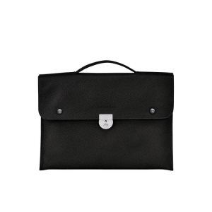 Document Holders Longchamp Briefcase S Cuero Negras | 653729MNB