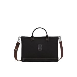 Document Holders Longchamp Briefcase S Lona Negras | 510267KNZ