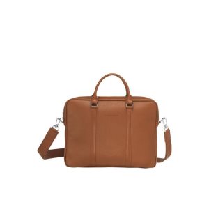 Document Holders Longchamp Briefcase Xs Caramel Cuero Marrones | 692130KNE
