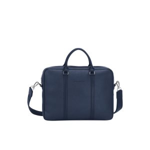 Document Holders Longchamp Briefcase Xs Cuero Azul Marino | 819540UPX