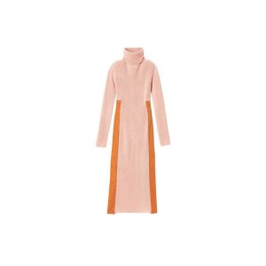 Dresses & Skirts Longchamp De Punto Long Lana Rosas | 975640OHS